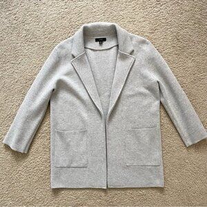 J. Crew Sophie Open front sweater blazer - light grey, size Medium